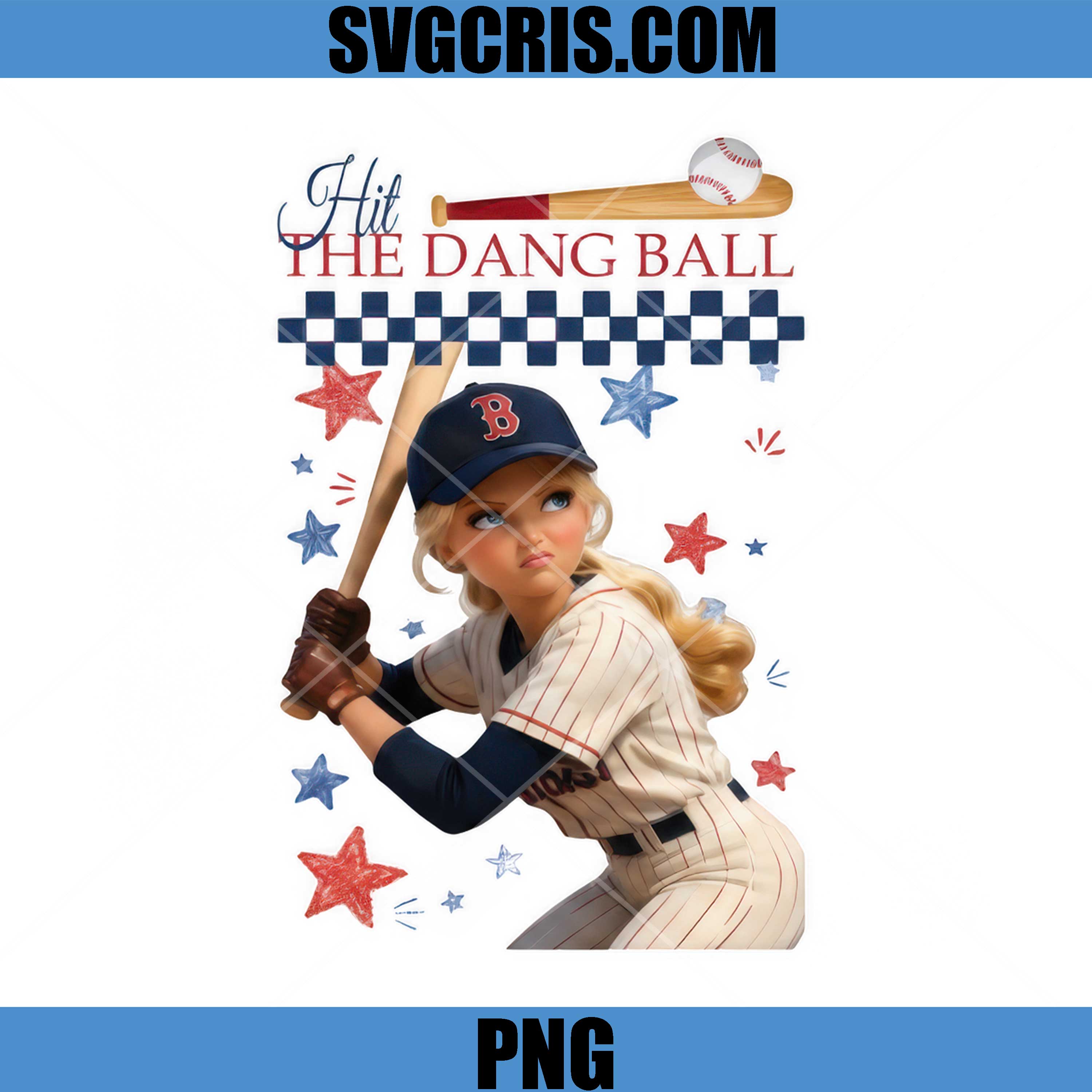 Hit The Dang Ball Baseball PNG, Softball Player PNG