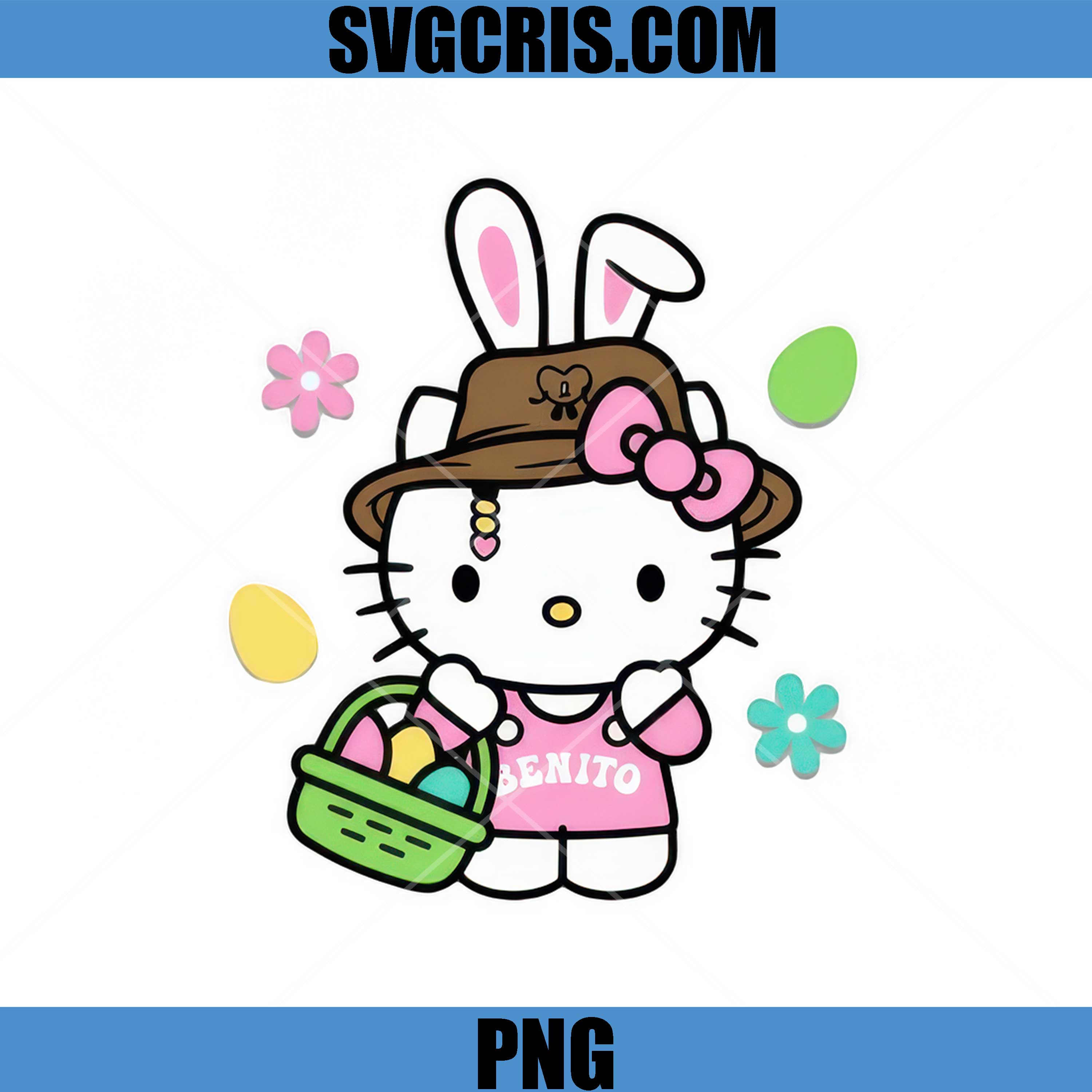 Hello Kitty Easter Bunny PNG, Cute Hello Kitty PNG