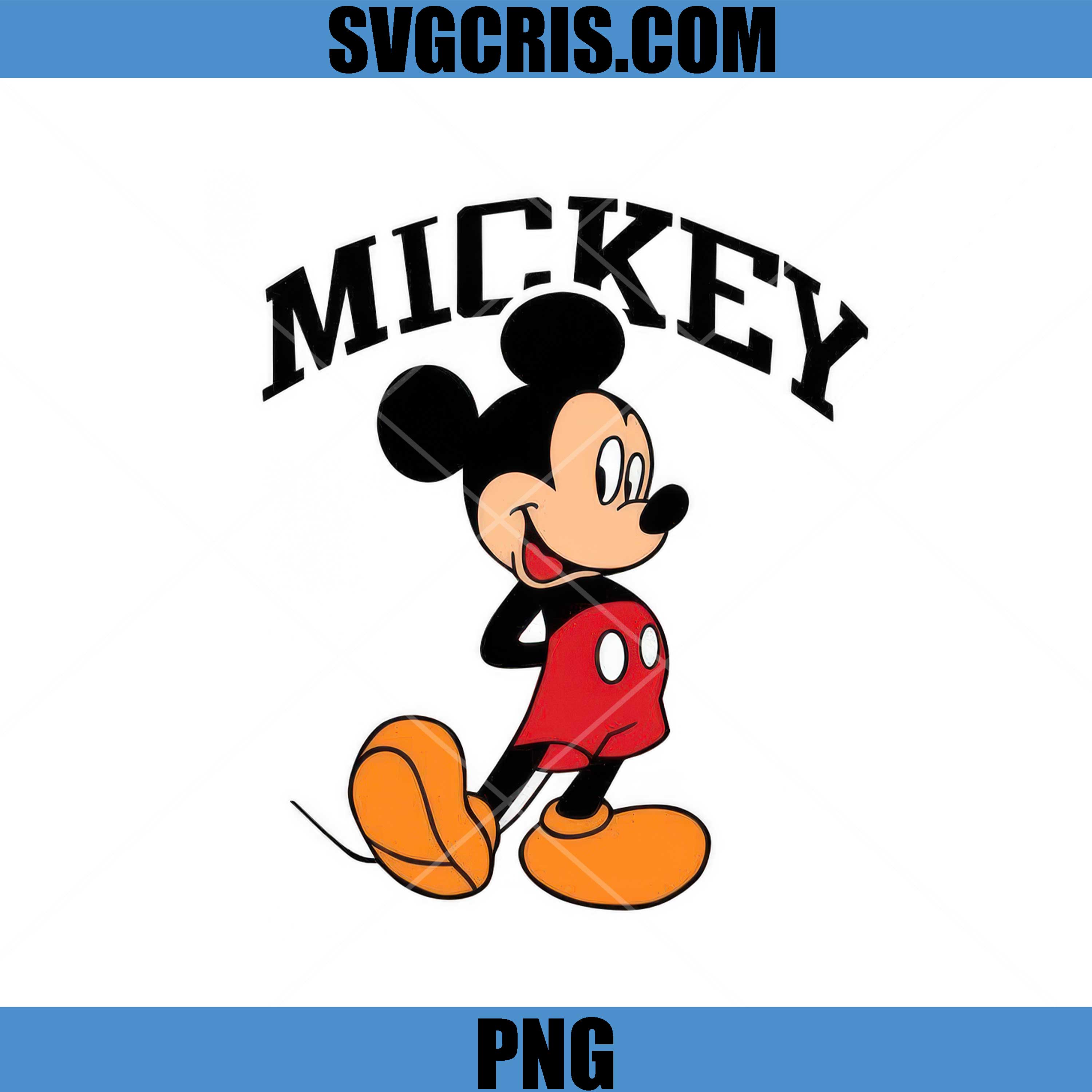 Mickey Mouse Classic Walking Pose PNG, Mickey Mouse Disney PNG