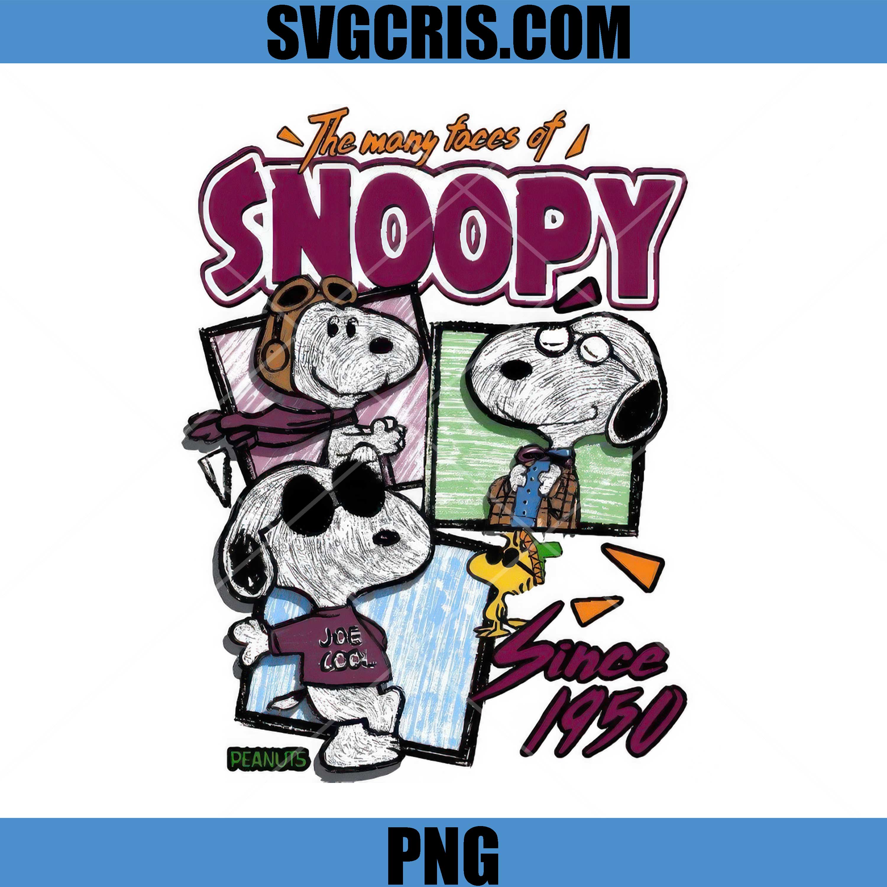 The Many Faces Of Snoopy Since 1950 PNG, Snoopy 1950 PNG