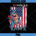 Red White And Rawr PNG, 4th Of July Dino PNG, American T Rex Art PNG