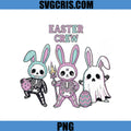 Easter Crew PNG, Bunny Skeleton Ghost Design PNG, Kawaii Spooky Easter PNG