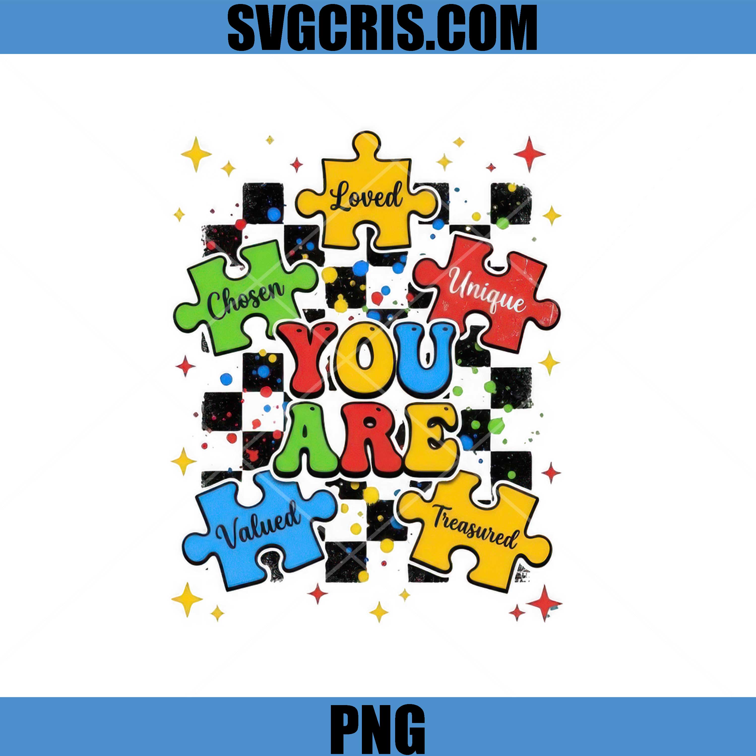 You Are Loved Unique Puzzle PNG, Autism Awareness Design PNG