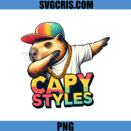 Capybara Dabbing Rainbow PNG, Capybara Meme PNG