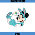 Mickey Mouse Easter Bunny Holding Egg PNG, Mickey Easter Bunny PNG