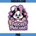 Felices Pascuas Bunny Cute Easter PNG, Cartoon Eggs Design PNG