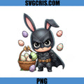 Cute Batman Bunny With Easter Eggs PNG, Superhero Rabbit PNG