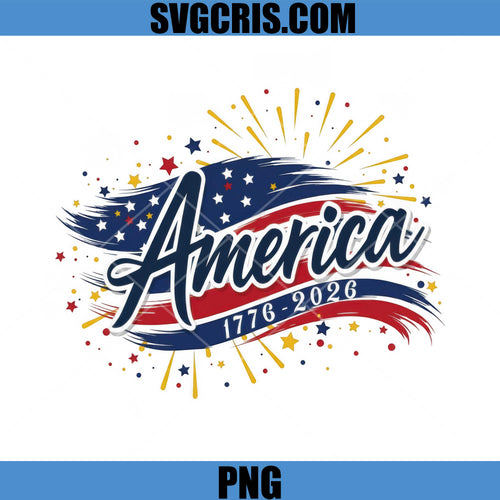 America 1776 2026 PNG, Patriotic USA Fireworks Design PNG