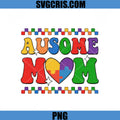 Autism Mom Puzzle Heart Colorful PNG, Proud Autism Mom PNG
