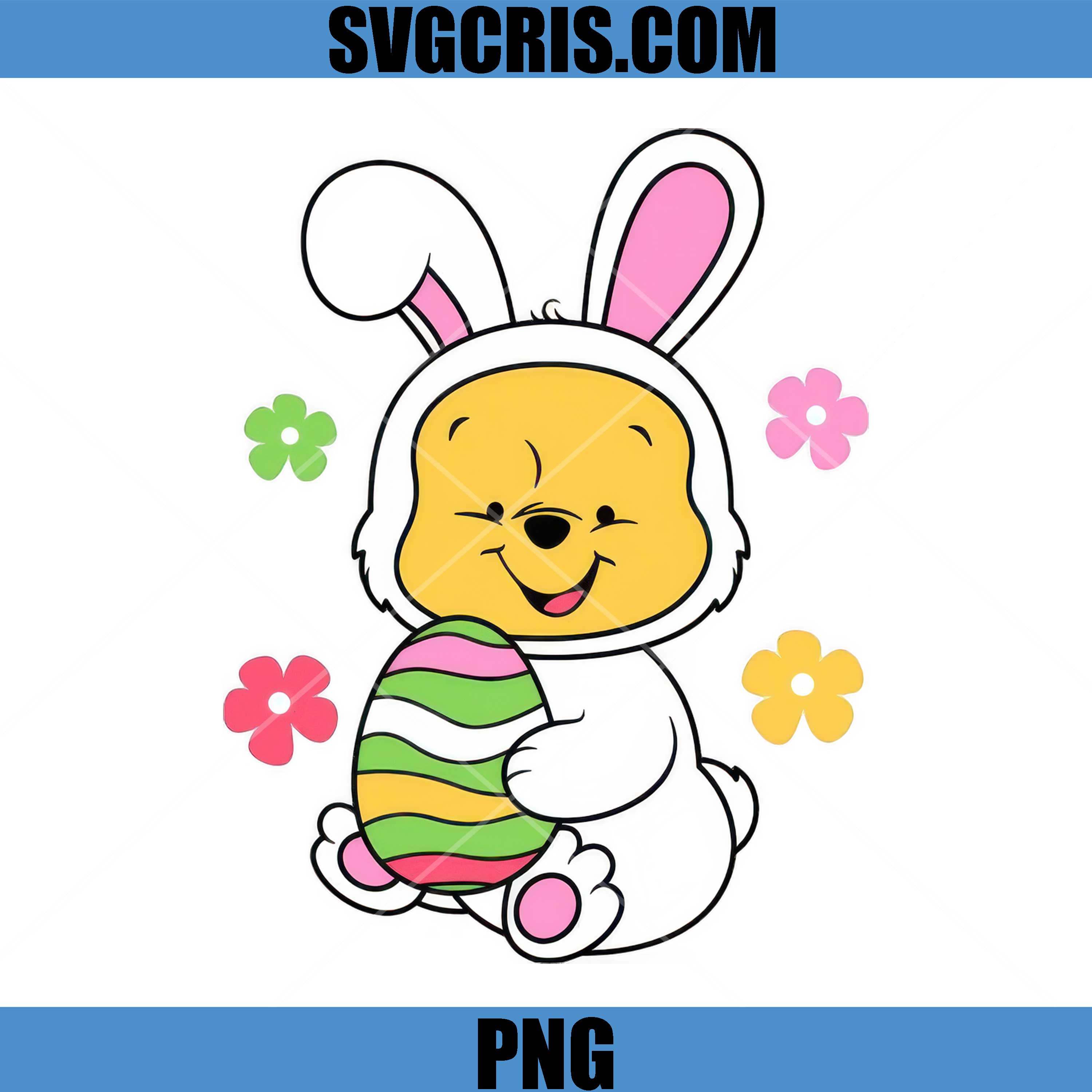 Winnie the Pooh Easter PNG, Happy Easter PNG, Pooh And Friends Easter PNG