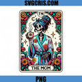The Mom Skeleton Coffee PNG, Cute Floral Skull Mom Art PNG
