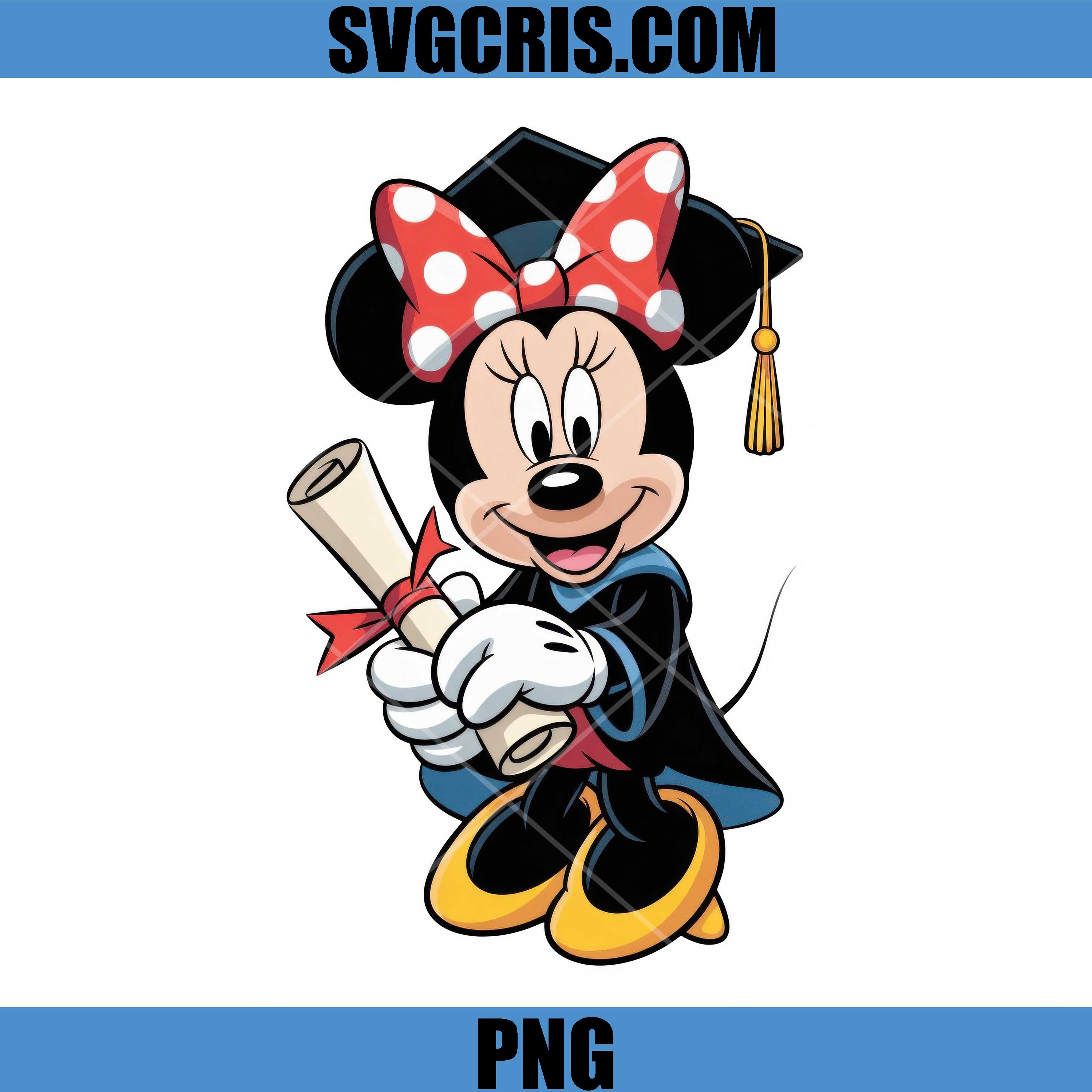Minnie Mouse Graduation PNG, Cute Disney Graduate PNG, Class Of 2026 PNG 