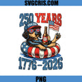 250 Years 1776 2026 USA Dog PNG, Patriotic Dog USA 250 Years Beer PNG