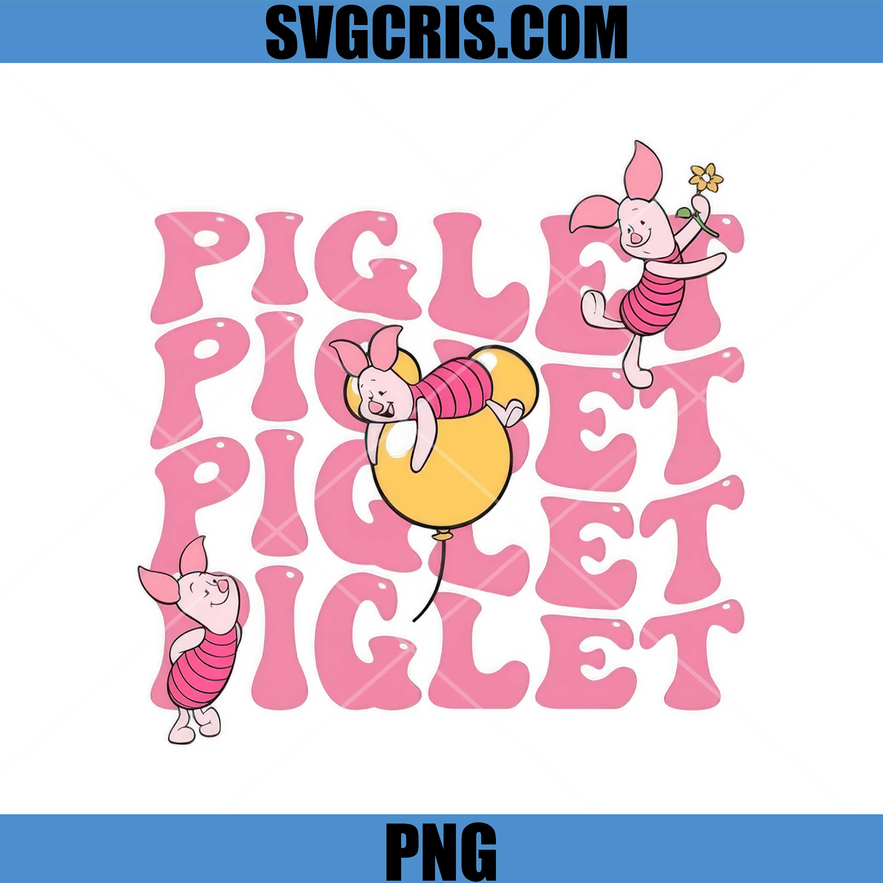 Piglet Cute Balloon Sweet Fun PNG, Pink Piglet Happy Art PNG