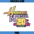 Hannah Montana 20 Years Logo PNG, Disney Star Anniversary Design PNG