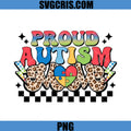 Proud Autism Mom PNG, Leopard Puzzle Heart Mom PNG