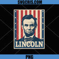 Abraham Lincoln Vintage PNG, USA Pride Flag PNG, Vintage USA Flag 4th July PNG