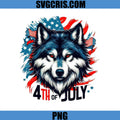 Wolf 4th Of July American Flag PNG, Patriotic Animal Design PNG