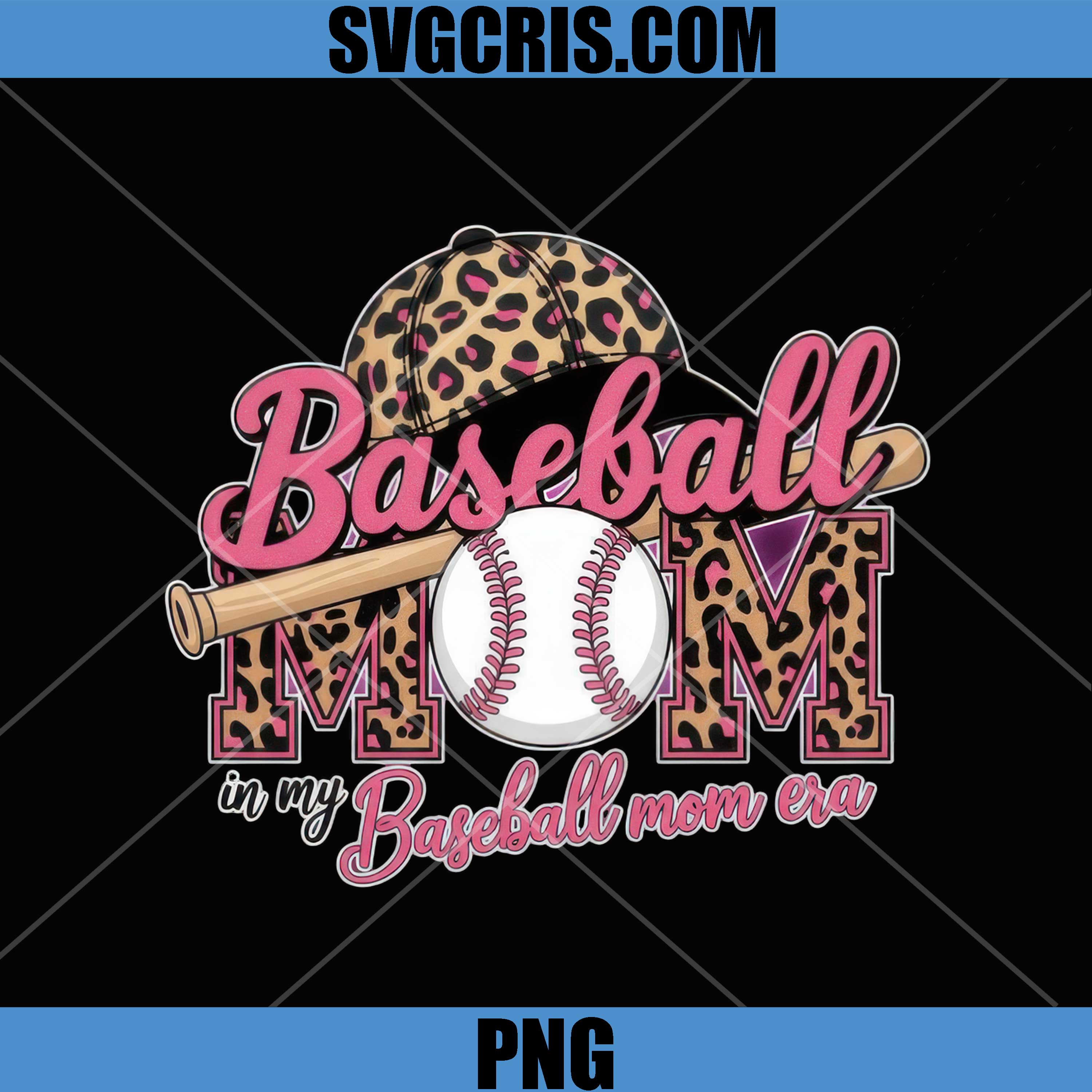 Baseball Pink Script Design PNG, Softball Mom Style Graphic PNG