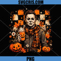Michael Myers Pumpkin Halloween PNG, Halloween Autumn Scarf Art PNG