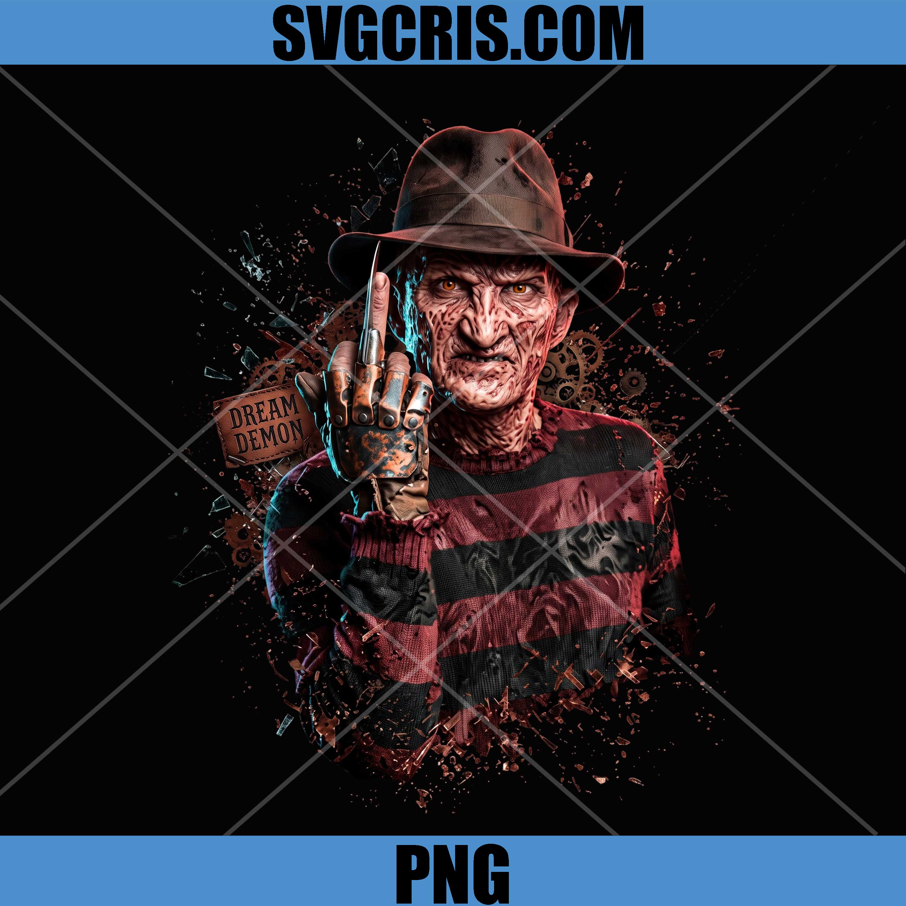 Freddy Krueger middle finger PNG, Nightmare horror movie villain PNG