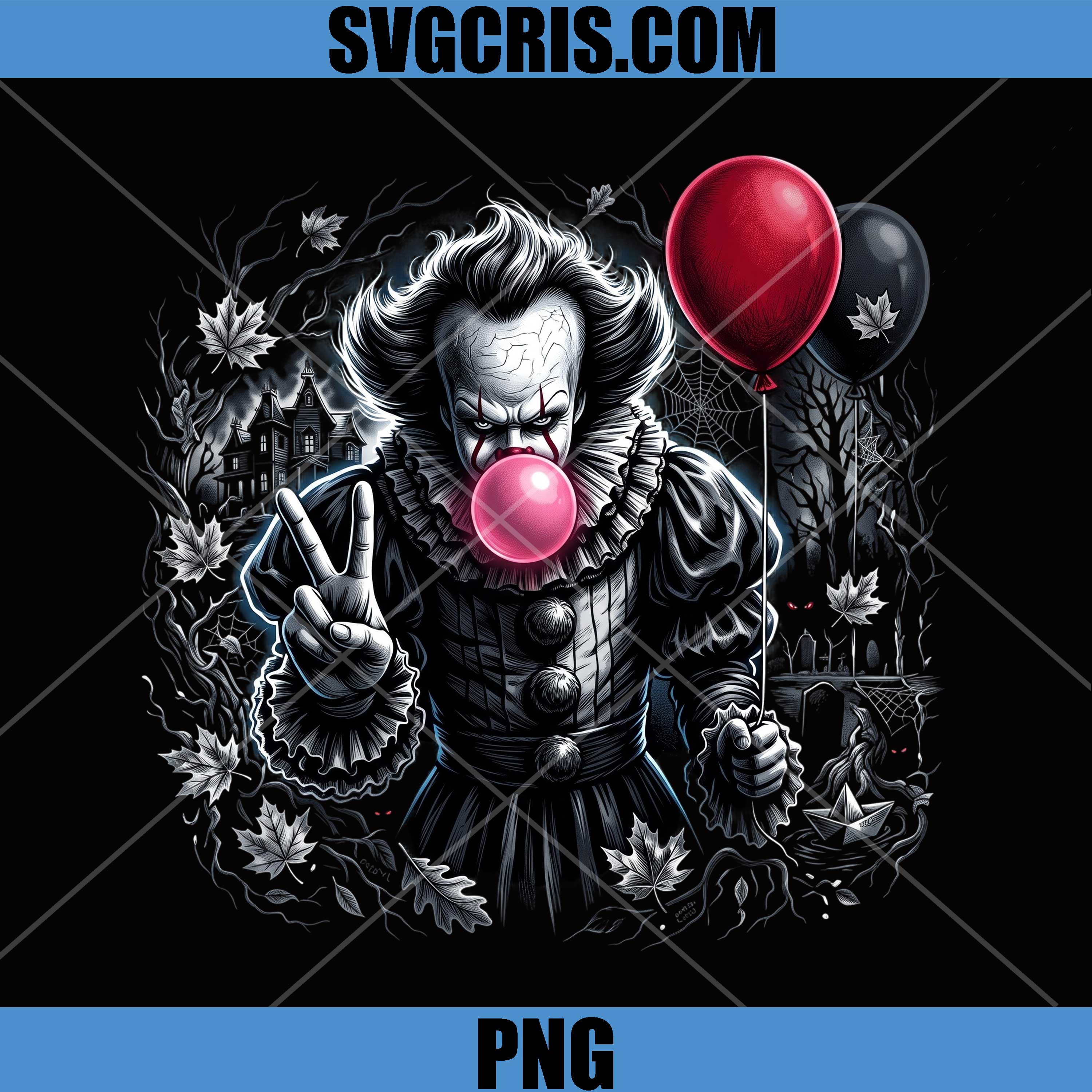 Pennywise Horror Clown IT PNG, Halloween Red Balloon Creepy PNG