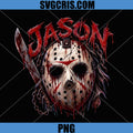 Jason Mask Halloween Art PNG, Bloody Knife Horror Design PNG