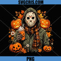 Jason Voorhees Pumpkin Halloween PNG, Halloween Coffee Scarf PNG