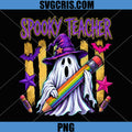 Spooky Teacher School PNG, Halloween Ghost Teacher Design PNG
