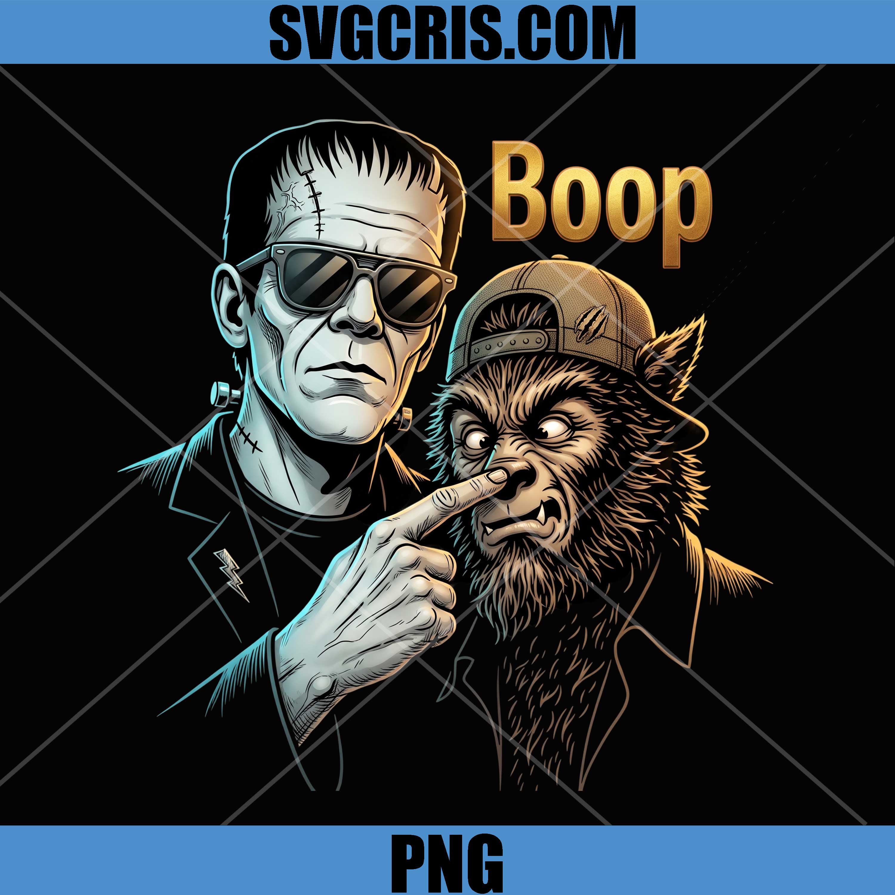 Frankenstein And Werewolf PNG, Funny Boop Halloween PNG