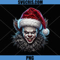 Pennywise Christmas Clown IT PNG, Evil Santa Horror IT Art PNG