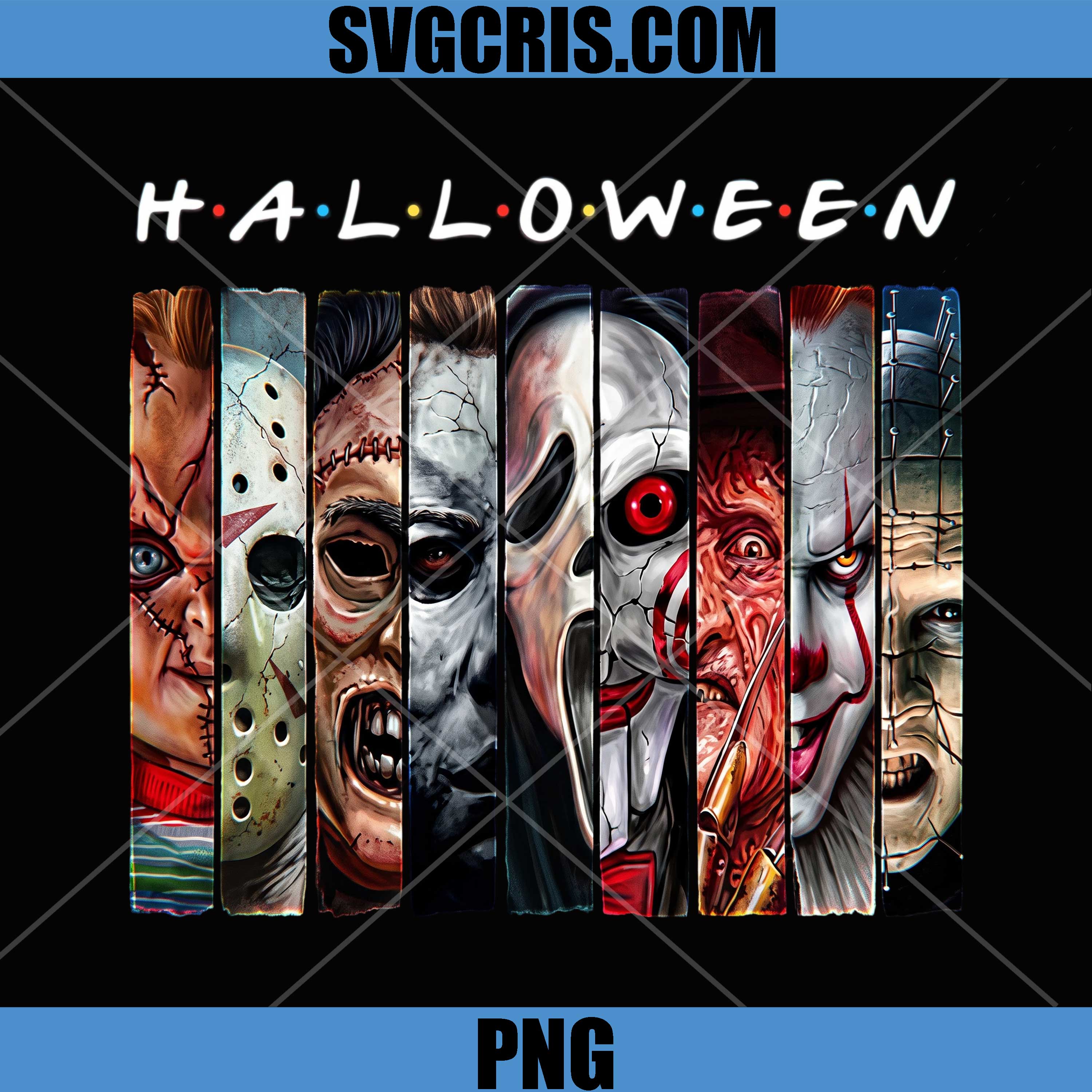 Halloween Slasher Faces PNG, Michael Myers Freddy PNG