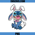 Stitch Easter Bunny Cute Smile PNG, Cartoon Character Stitch Easter PNG