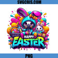 Happy Easter Graffiti Bunny With Spray Paint PNG, Colorful Easter Bunny PNG