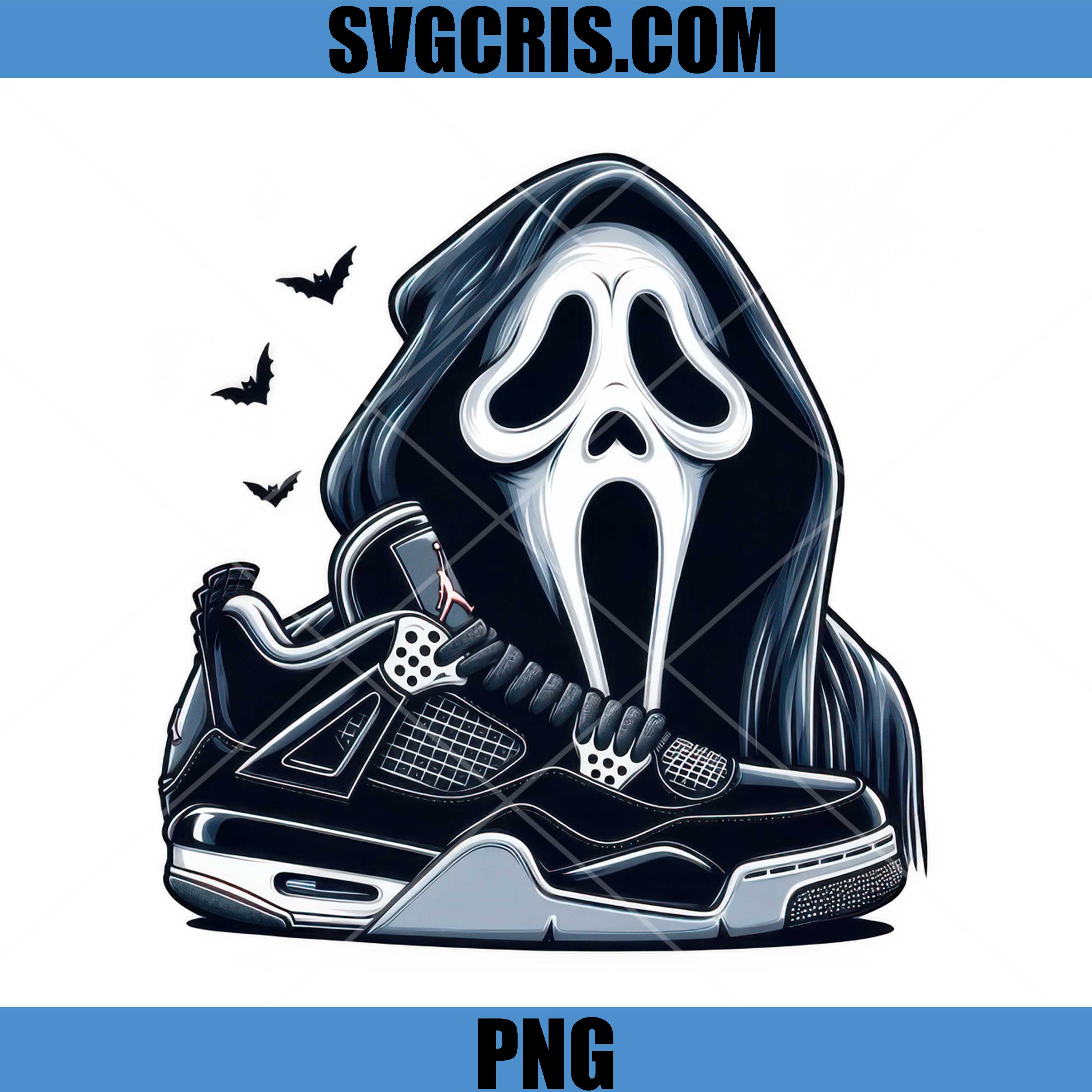 Ghostface Sneaker Horror Design PNG, Spooky Street Style PNG