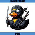 Ninja Duck Samurai Cartoon PNG, Cute Warrior Duck PNG