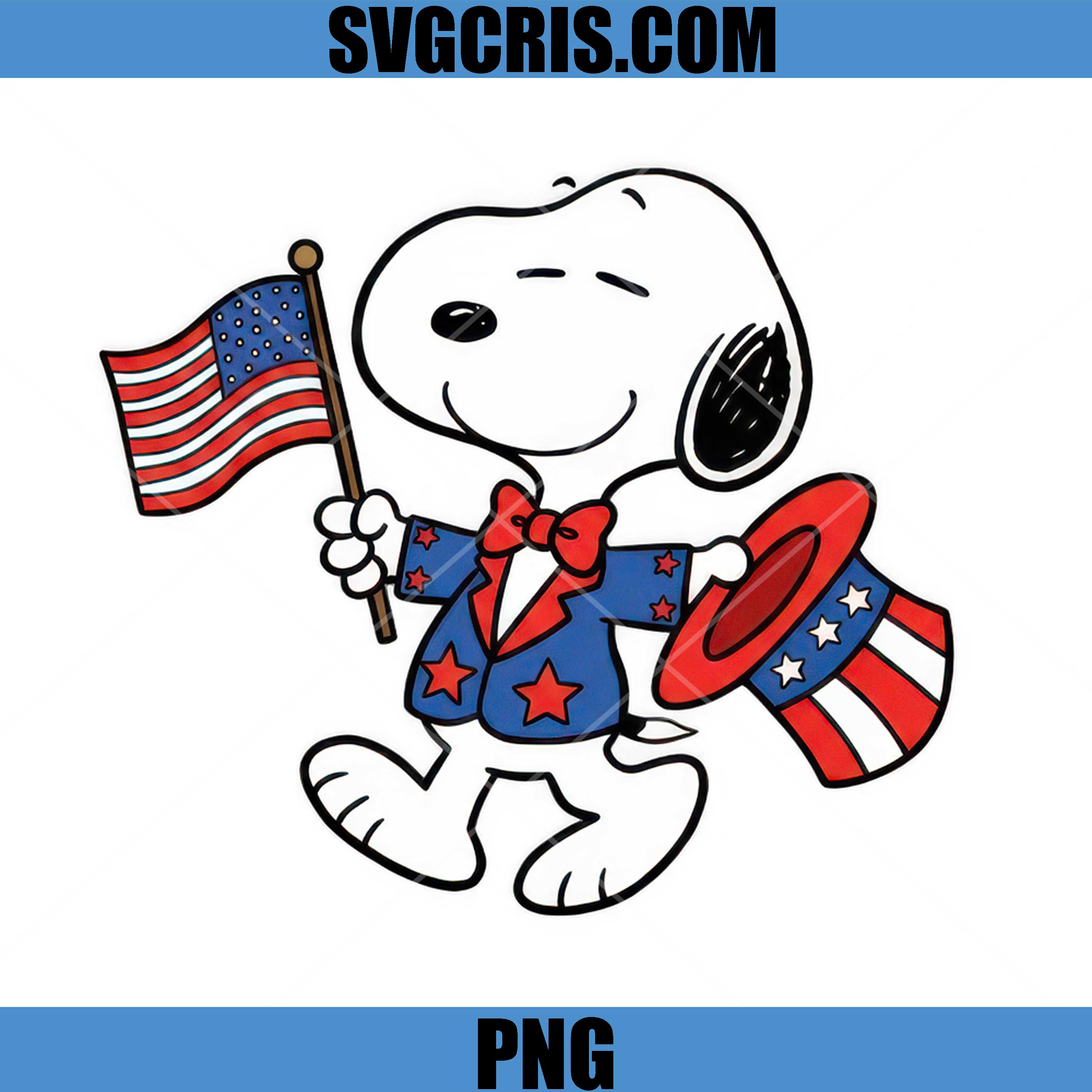 Snoopy USA Flag PNG, Patriotic Dog Cartoon 4th Of July PNG