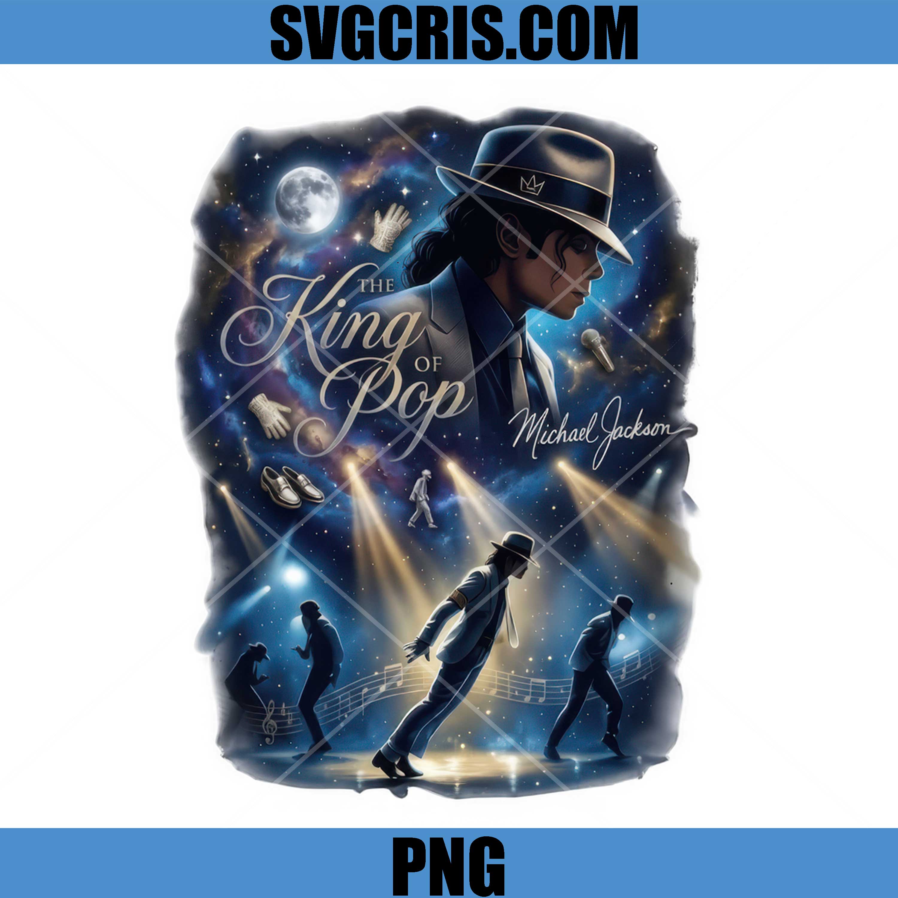 Michael Jackson King Of Pop Tribute PNG, Music Legend Art PNG