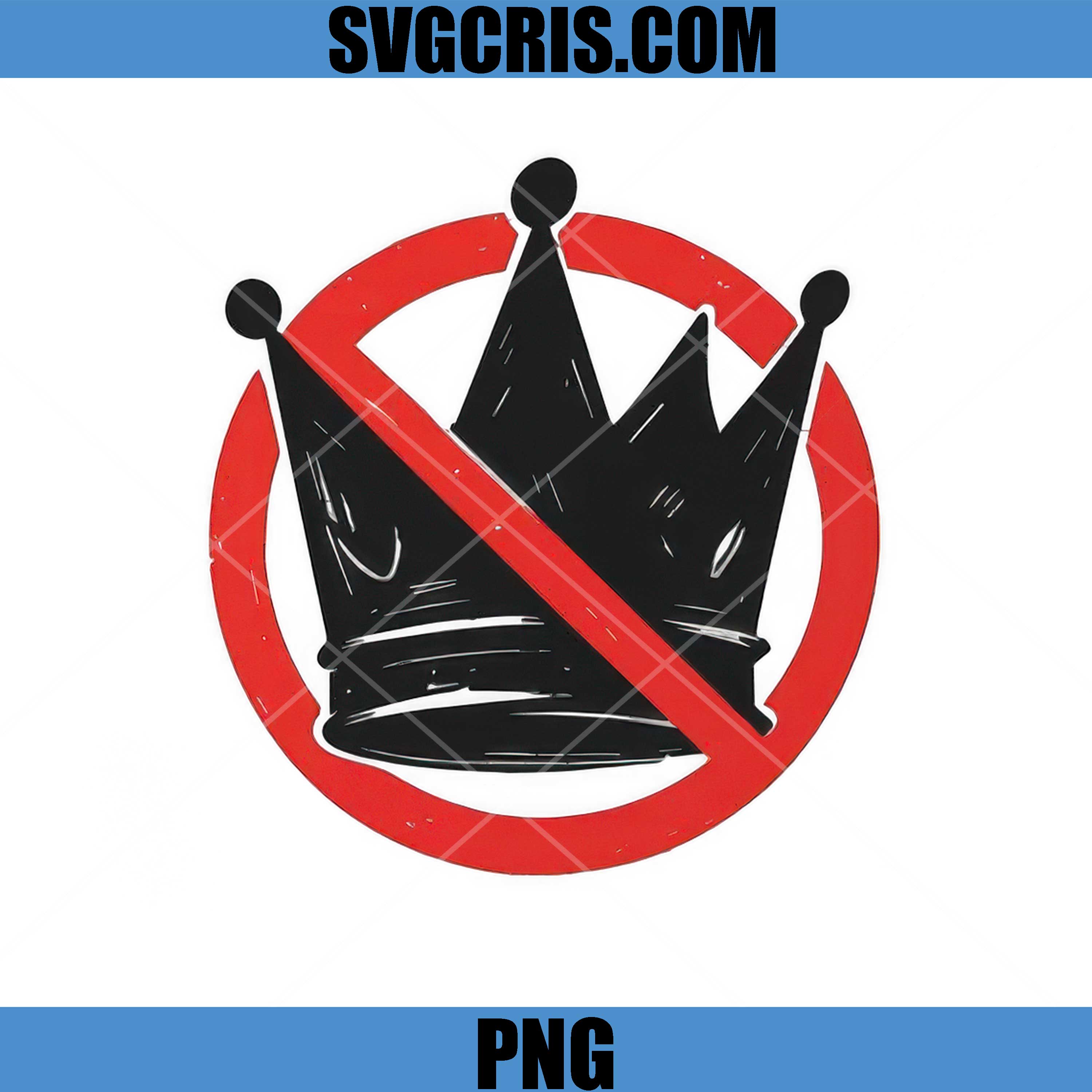 No Kings Symbol Crown Protest PNG, Anti Monarchy Sign PNG