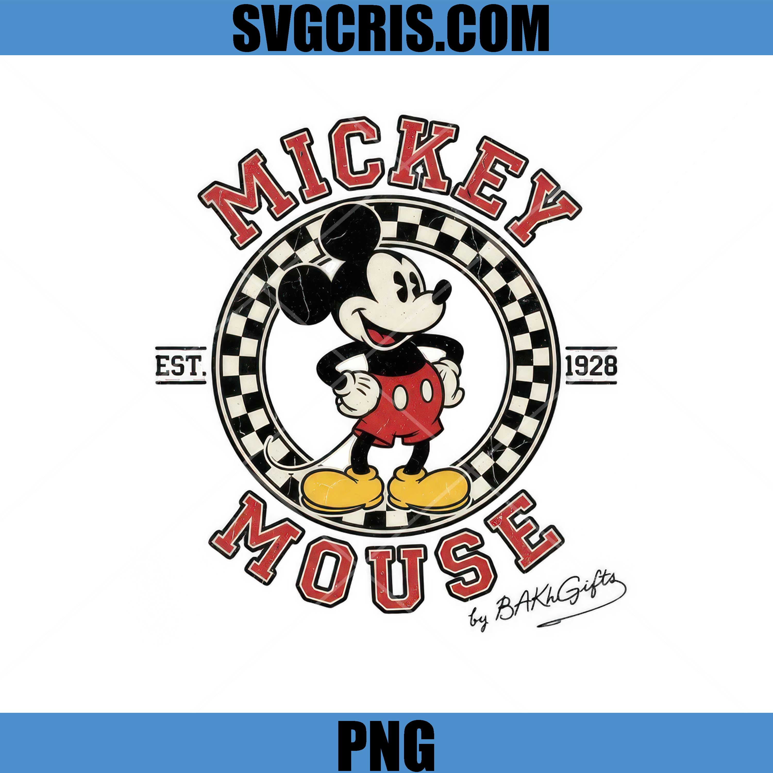 Mickey Mouse Est 1928 PNG, Vintage Classic Mickey PNG