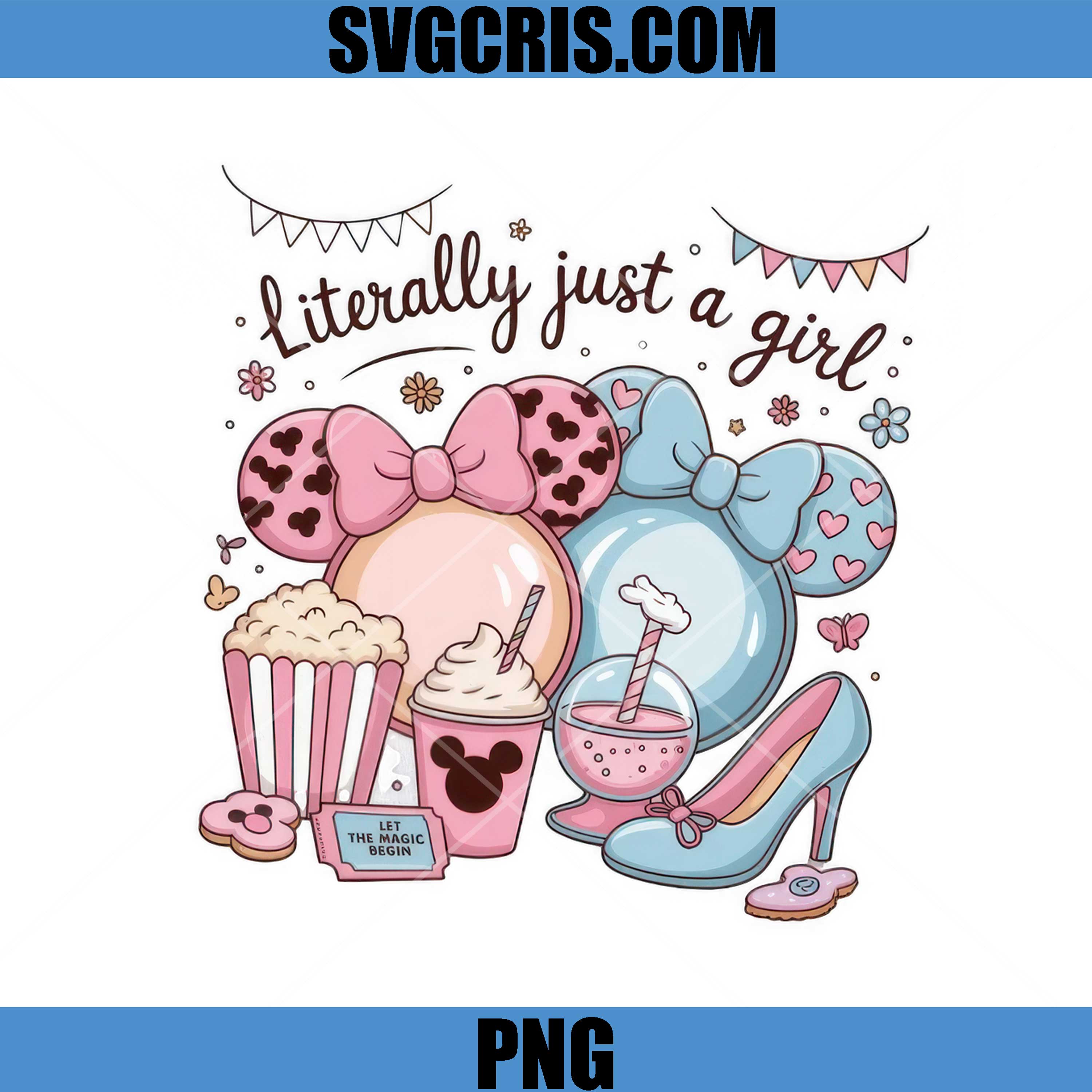 Literally Just A Girl PNG, Cute Minnie Style Girl PNG