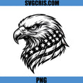 USA Eagle Head Stars And Stripes PNG, American Patriotic Bird PNG