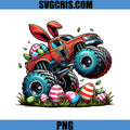 Spider Bunny Monster Truck Easter PNG, Easter Eggs Truck PNG