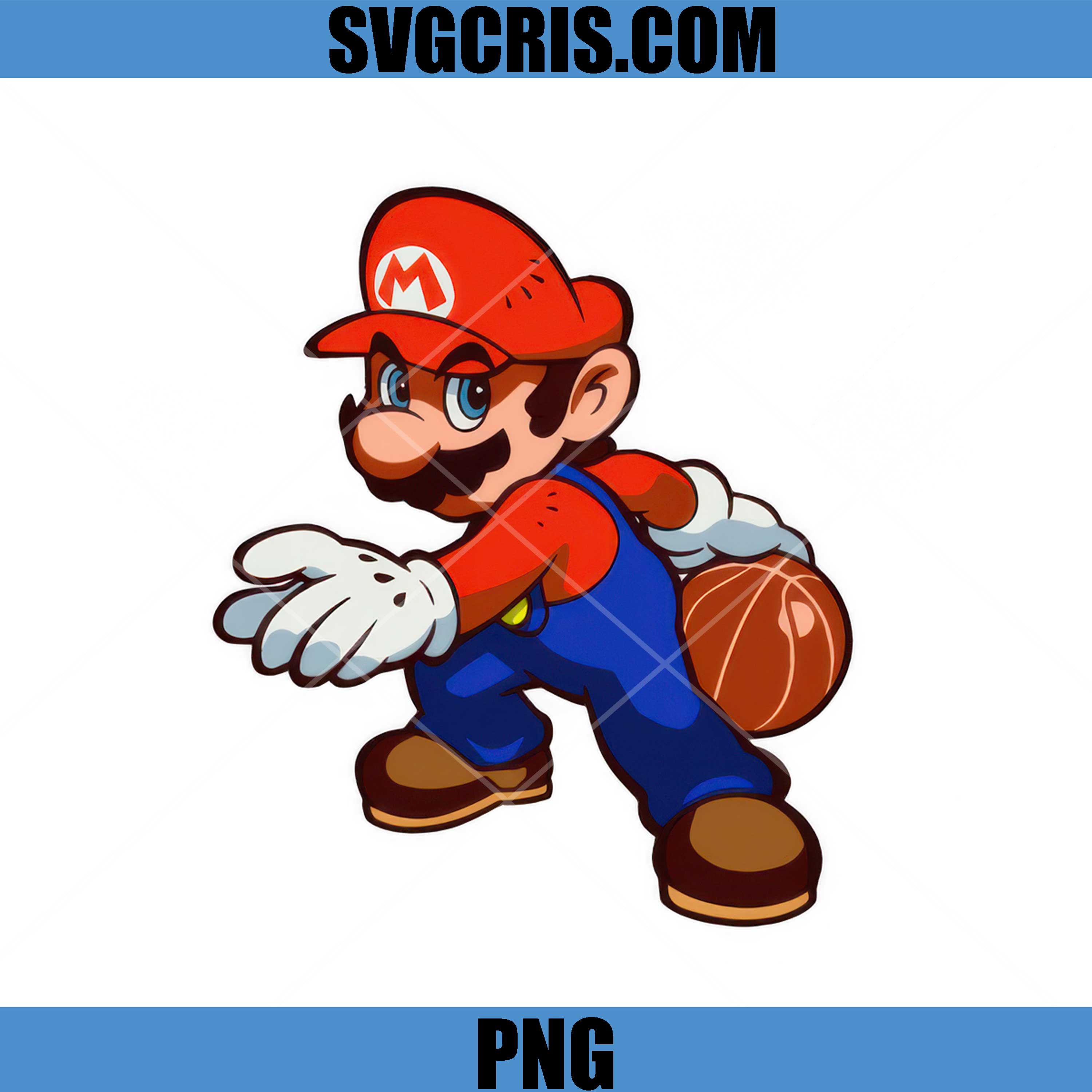 Mario Holding Basketball PNG, Supper Mario Sports PNG