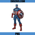 Captain America Comic Style PNG, Captain America Dynamic PNG