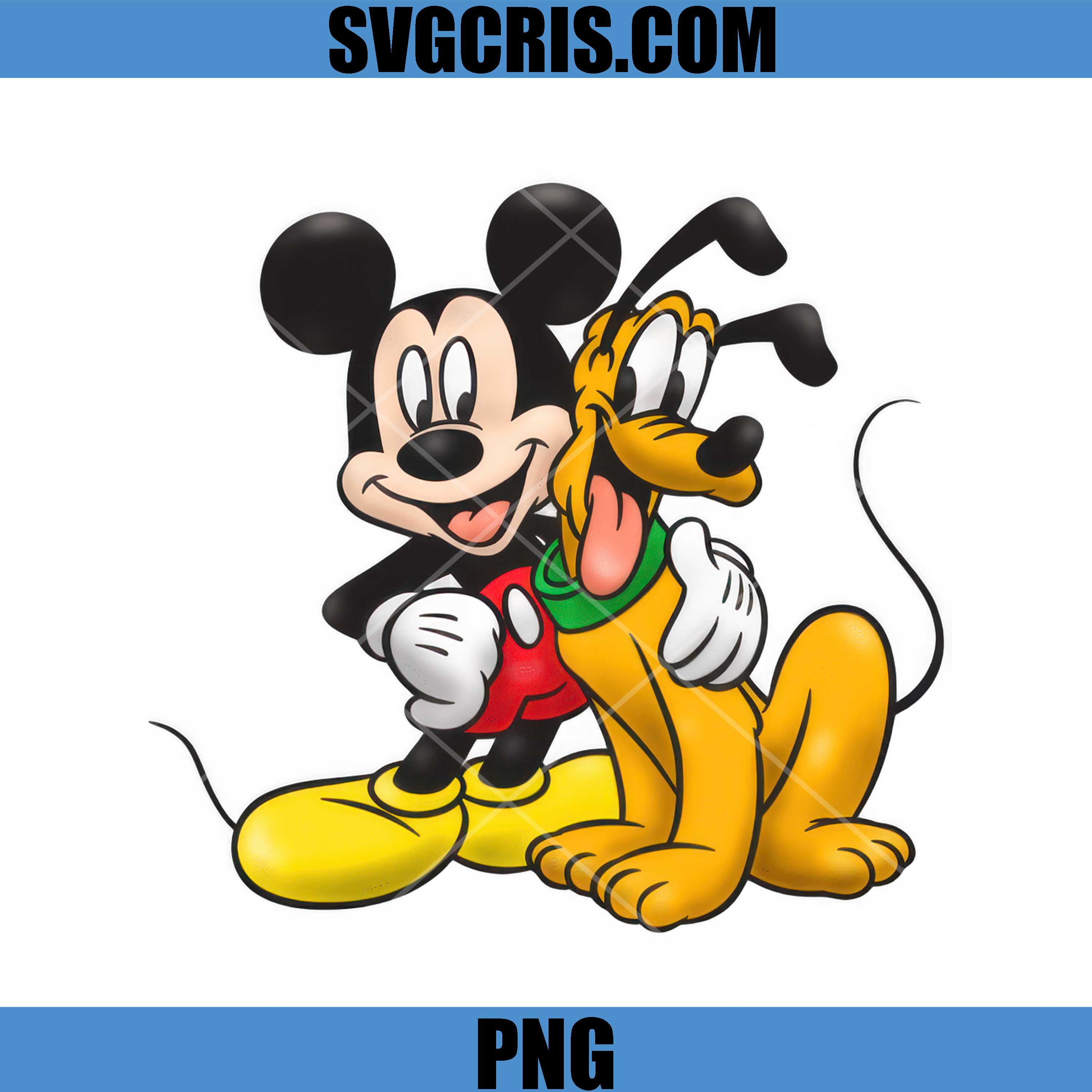 Mickey Mouse And Pluto Friends PNG, Disney Duo PNG