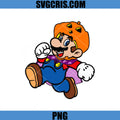 Mario Wearing Pumpkin Helmet PNG, Halloween Mario PNG