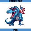 T Rex Sunglasses American Flag PNG, Cute Patriotic Dino Art PNG