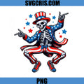 Dancing Skeleton 4th Of July PNG, Patriotic Skeleton PNG