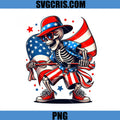 Skeleton 4th Of July USA Flag PNG, Patriotic Skull America PNG